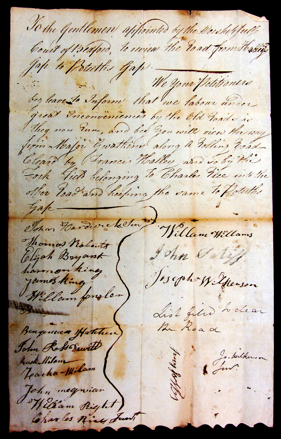June 1785 Road List with Rush and Zachariah Milam